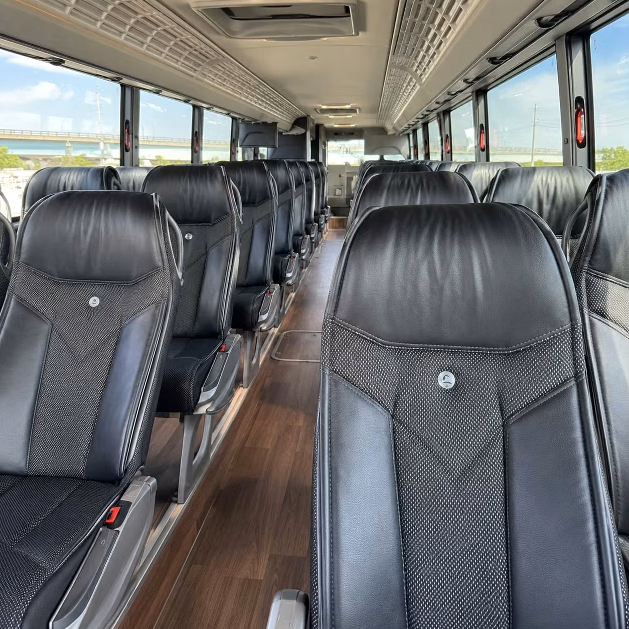 56 passenger charter bus interior